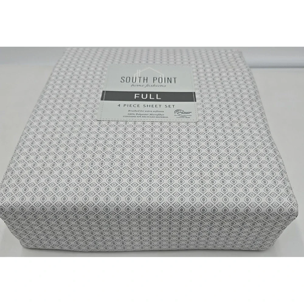 South Point Home Fashions Microfiber 6-piece Full Sheet Set Ernesto Tile‎
